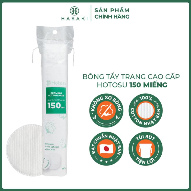 Bông Tẩy Trang Hotosu Cao Cấp Túi 150 Miếng/Hộp 80 Miếng Hasaki Sản Phẩm Chính