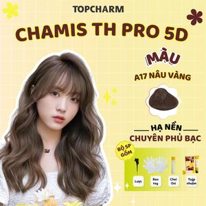 Màu Nâu Tây Sáng, Nâu Vàng A17 Kem Nhuộm Phủ Bạc Chamis TH Pro Kem Nhuộm Tóc 5D Màu Không Cần Tẩy Dưỡng Tóc Nữ Chuẩn Salon Găng Tay Oxy