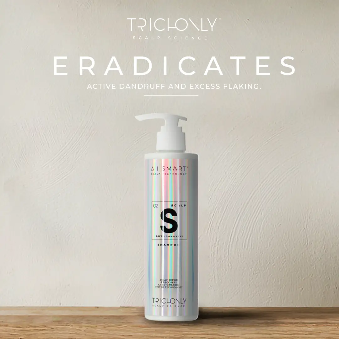 TrichOnly 02 Anti-Dandruff Shampoo [All Scalp Types] 300ml - Smart Scalp Technology, Hydrating, Fungal & Microbial Compounds - Mask