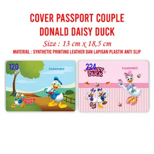 Cover Passport Seri Couple Donald Daisy Sampul Buku Paspor Case Holder Document Travelling Organizer