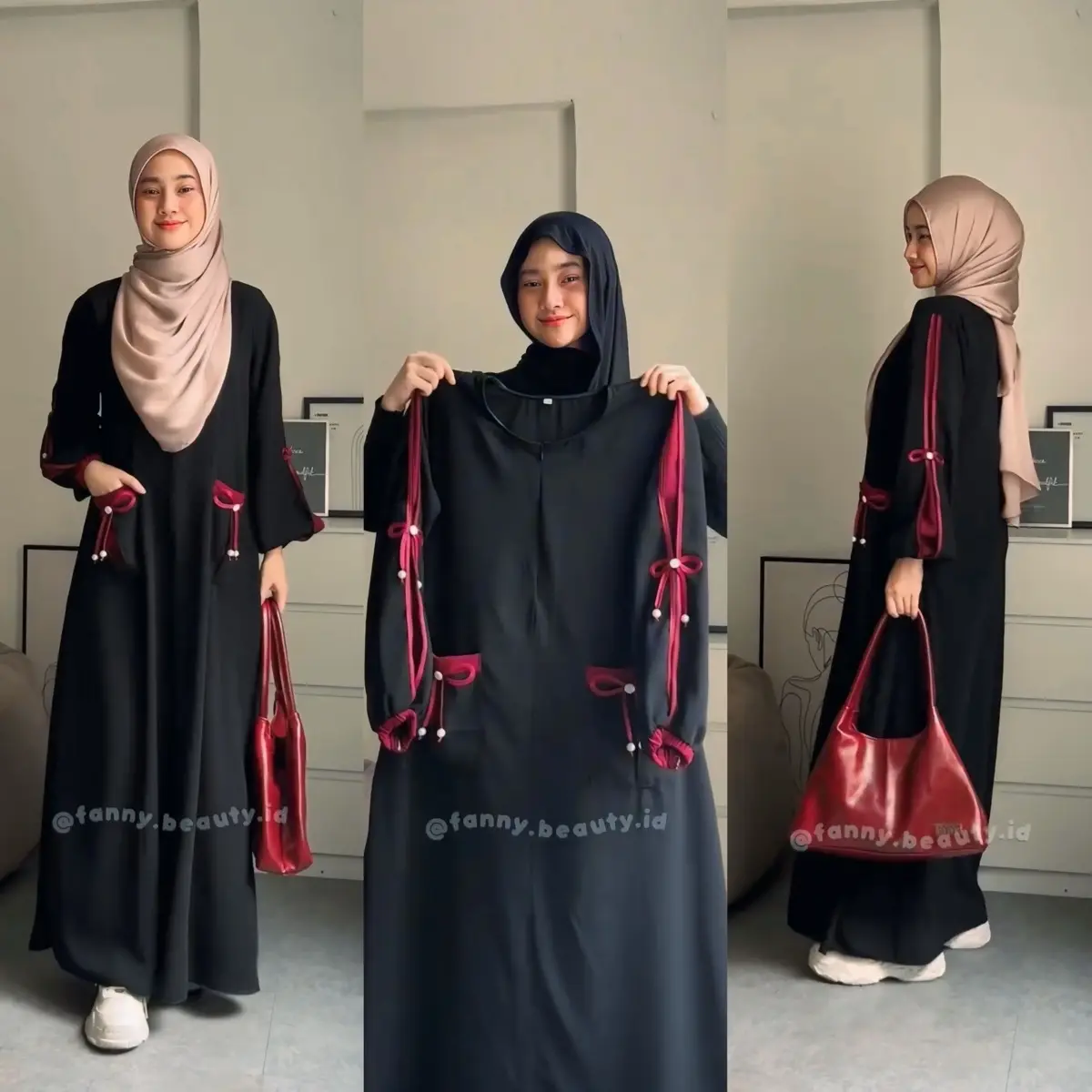 Dania Ribbon Abaya by fanny.beauty.id