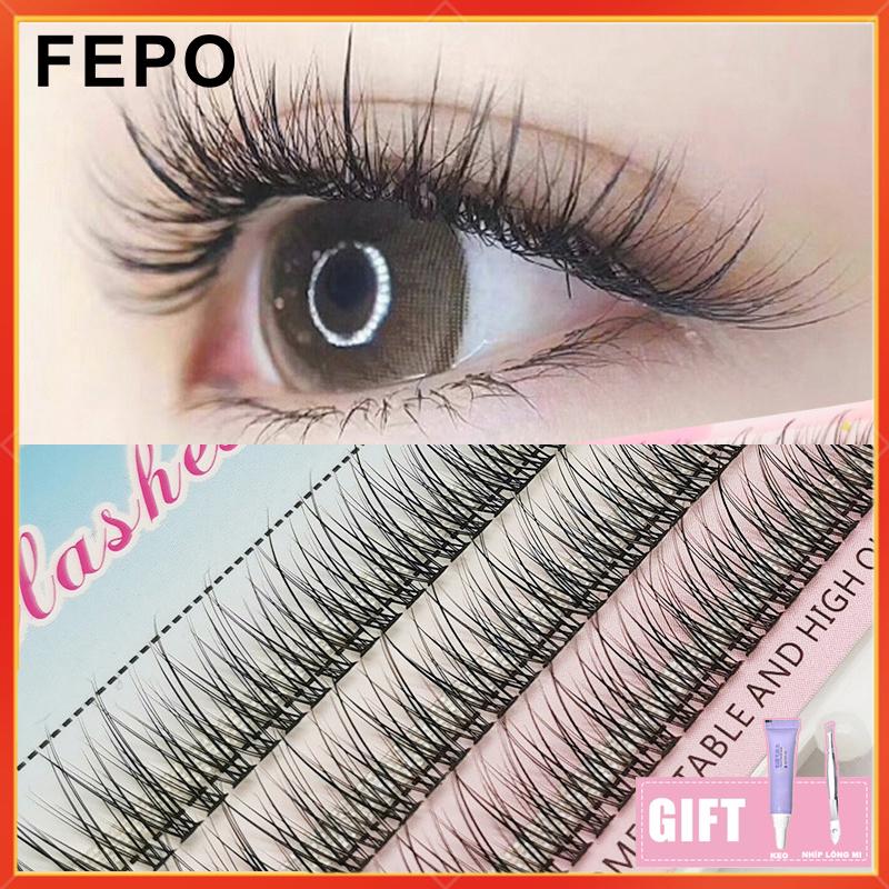 Lông Mi Giả, FEPO, Tóc Ghép, Trông Tự Nhiên, Mắt To, Cong, Thoải Mái, Có Kích Thước 8mm-12mm