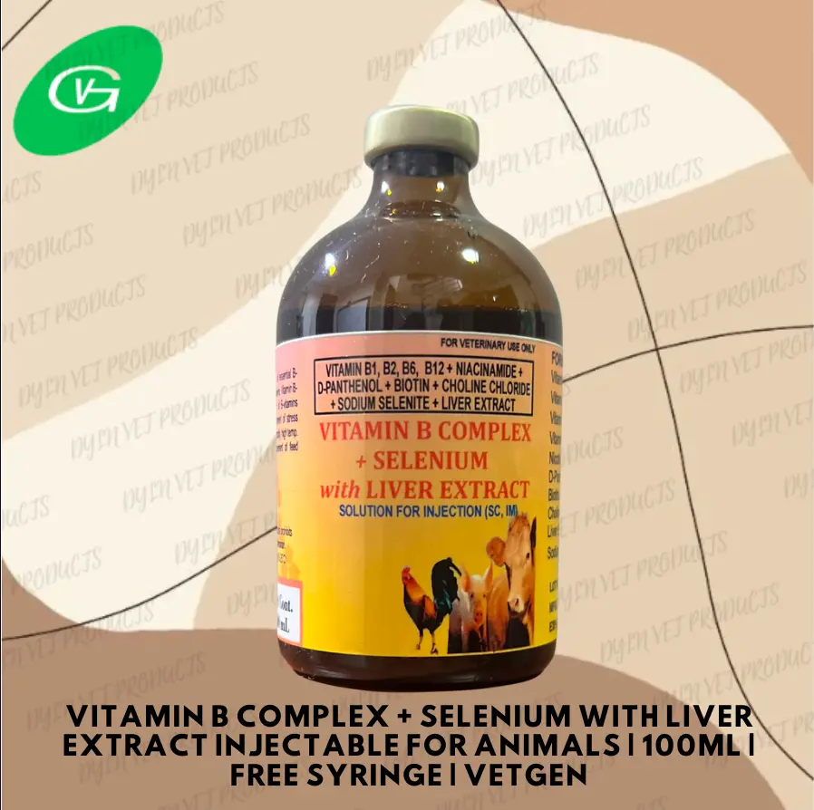 VITAMIN B COMPLEX+SELENIUM INJ FOR ALL ANIMALS | 100 ML | FREE SYRINGE |  VETGEN - TikTok Shop Philippines