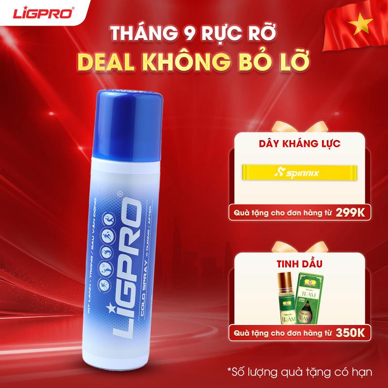 Bình Xịt Lạnh thể thao LIGPRO [200ml], bình xịt lạnh giảm đau hiệu quả trong và sau khi vận động mạnh bang goi