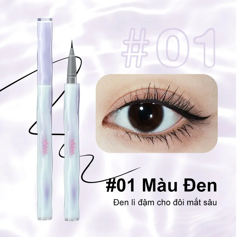 UKISS - Bút Kẻ Mắt Nước 0.5ml, Đầu Siêu Mảnh, Chống Thấm Nước,Chống Nhòe, Lâu Trôi, Mỹ Phẩm Trang Điểm Cho Nữ 6