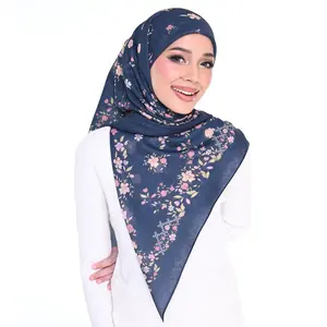 SARI IN DEEP BLUE THE AISAR SERIES BAWAL COTTON VOILE BY SHAWLPUBLIKA