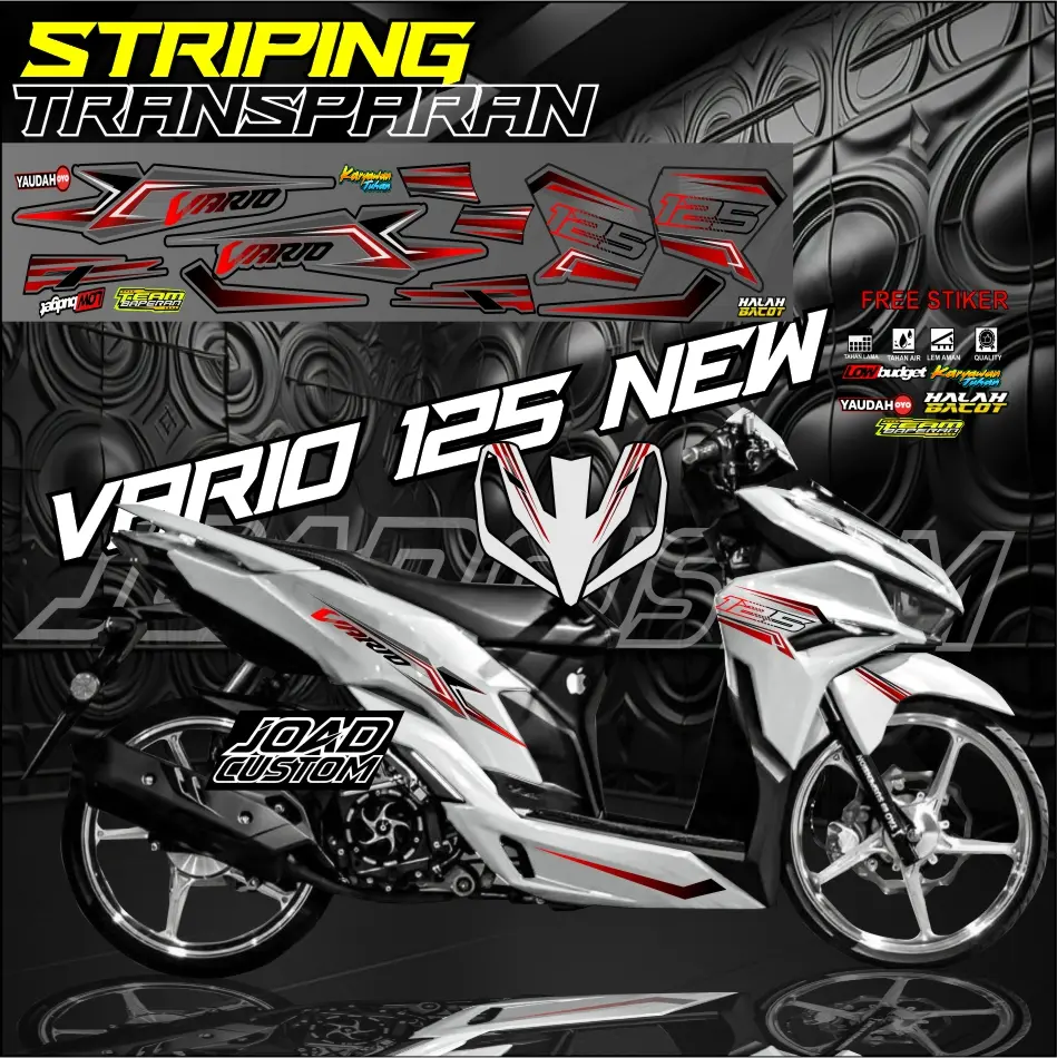 striping vario 125 new stiker transparan vario 125 new GEN 2 varian warna Motorcycle striping  vario