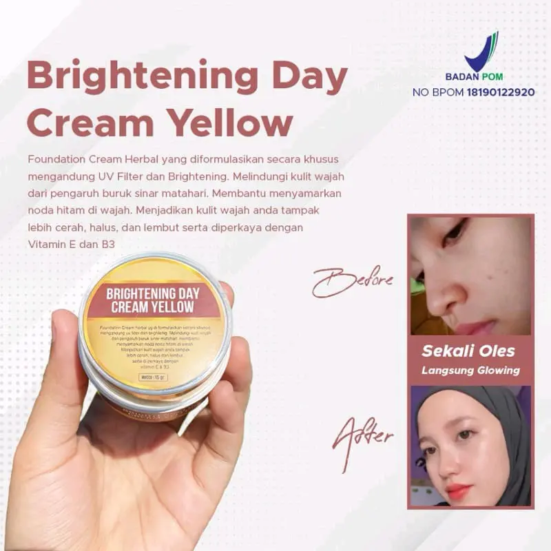 Foundy Glow by Ginsara 15gr Mencerahkan  Wajah Kusam Foundation Concealer 1