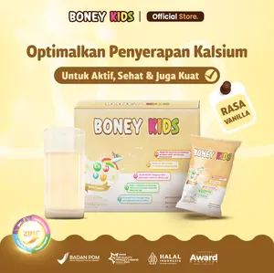 NEW LAUNCH Boney Kids Rasa Vanilla - Suplemen Pertumbuhan Tulang Anak 3-13 Tahun Protein Kalsium BPOM