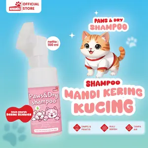 Mandiin Kucing Tanpa Air Tanpa Bilas NOVAMOS Dry Shampoo Shampo Kering Kucing Praktis & Efektif Membersihkan & Melembutkan Bulu Kucing