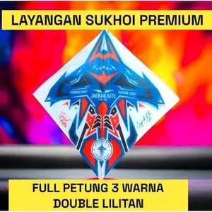 Layangan Sukhoi Premium Super Petung Khusus Turnamen 5 Warna Full Petung Turnamen