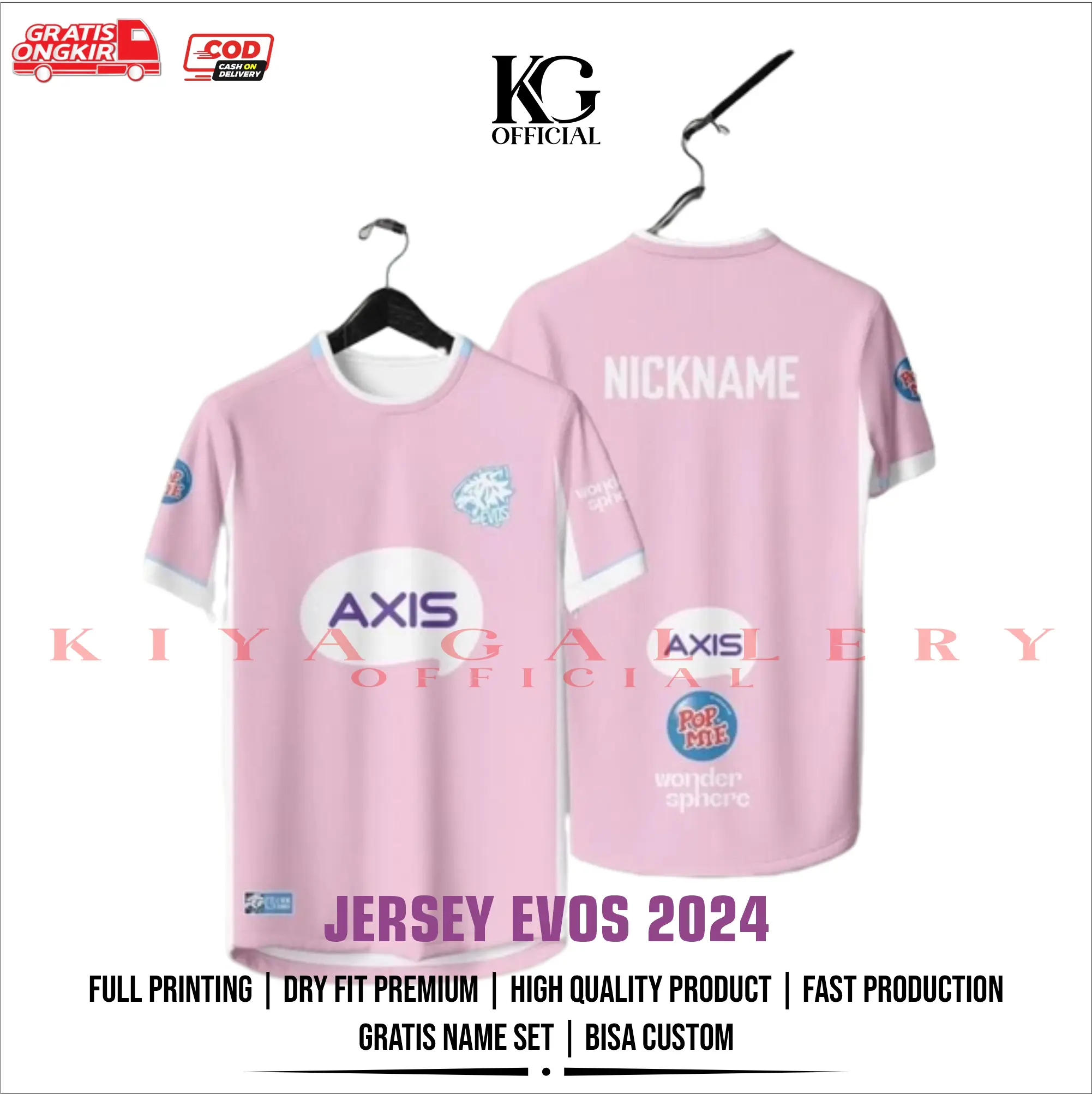 JERSEY BAJU GAMING EVOS ESports 2024 FULL PRINTING GRATIS PASANG NAMA