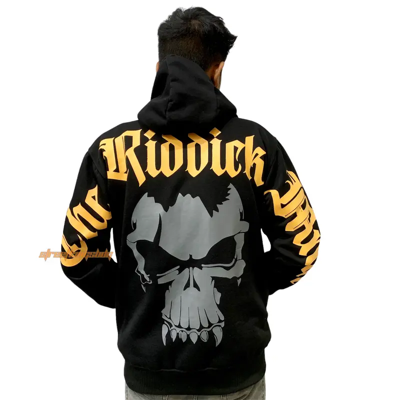 HOODIE SKULS SHERPA Hoodie sherpa pria-wanita Fleece Tebal Sablon Jumper Distro Sweater Hitam 1