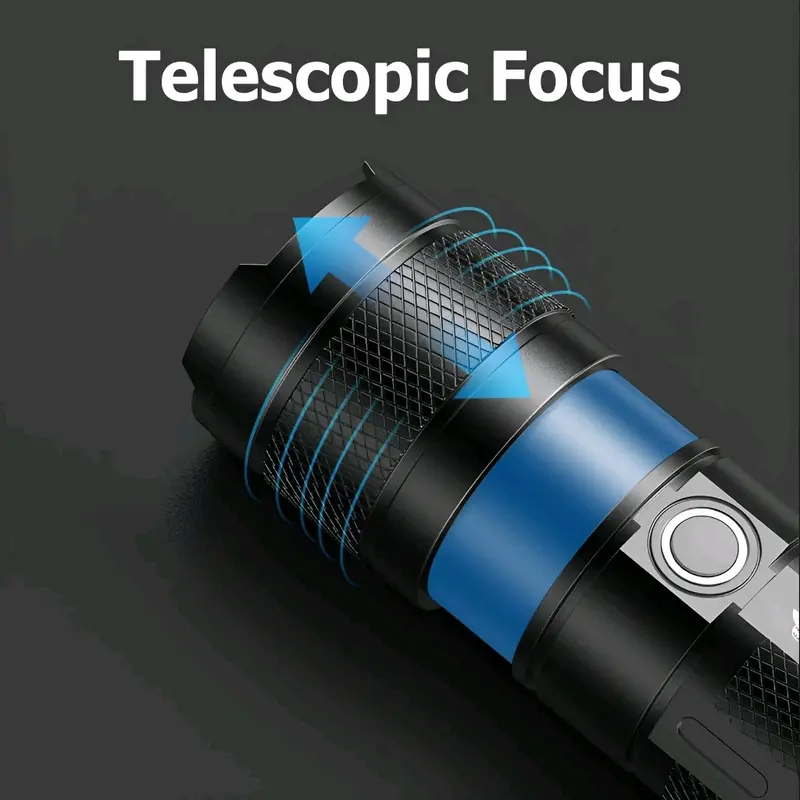 SENTER LED ZOOM S86 - ZOOM LASER JARAK JAUH - 9 MODE CAHAYA- RECHARGEABLE 6