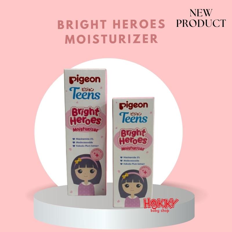 Pigeon Teens Bright Heroes Moisturizer 50 ml 20 ml | Perawatan Muka Wajah | Pelembab Wajah | Mencerahkan Kulit Muka Anak Remaja Niacinamide 4