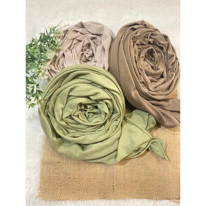PASHMINA RAYON/ PASHMINA BAHAN KAOS / PASHMINA MLEYOT PREMIUM JAHIT TEPIi 6