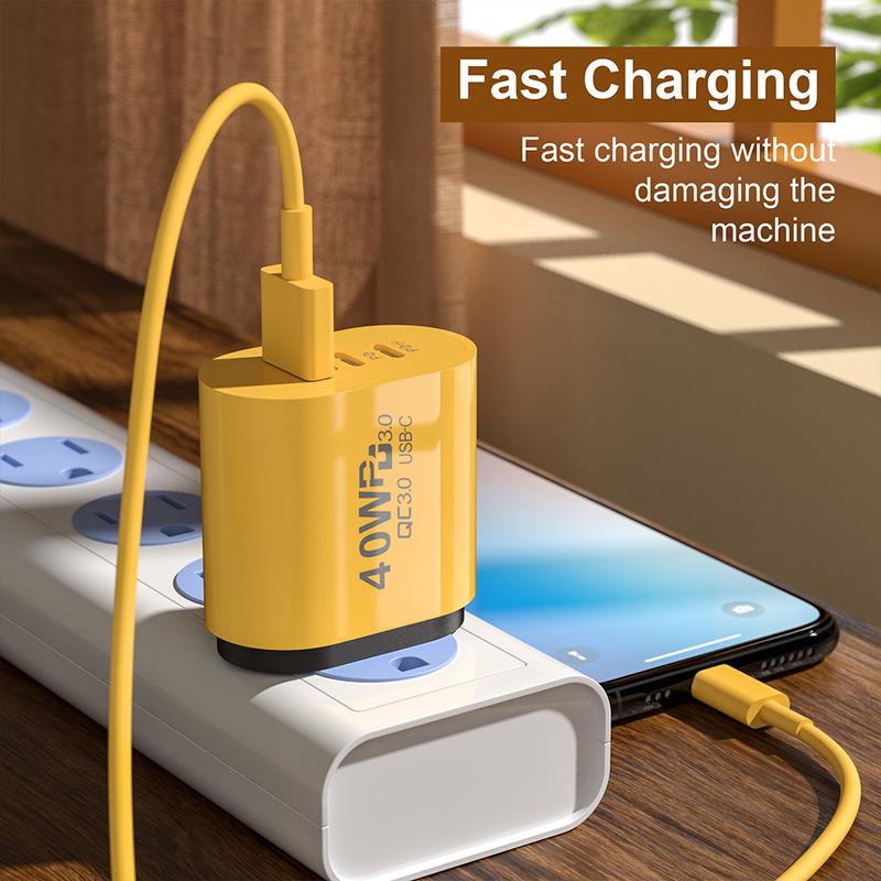Bộ sạc USB C, Bộ sạc PD 40W, Sạc nhanh, Bộ sạc loại C, Sạc nhanh 3.0, Bộ Chuyển Đổi bộ sạc điện thoại, Tương thích với iPhone, Xiaomi, Samsung, Huawei, Oppo, Điện thoại Vivo Phụ Kiện 1