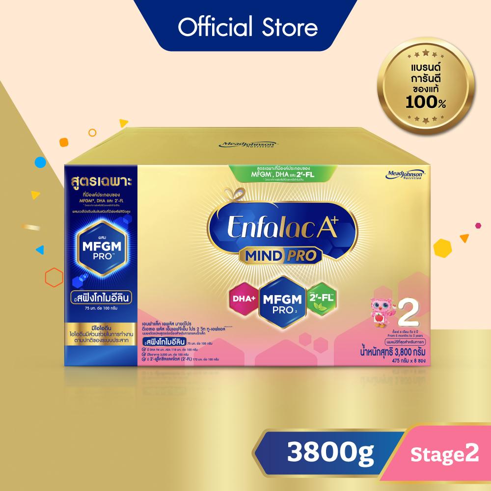 นมผง เอนฟาแล็ค เอพลัส มายด์โปร สูตร2 (3800 กรัม) Enfalac A+ MindPro Stage2 (3800 g)