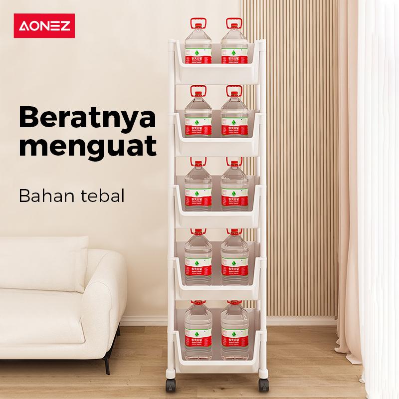 Product Introduction of 【COD 24h shipping】AONEZ Rak Buku Berkapasitas Besartempat Penyimpanan Alat Tulistempat Penyimpanan Mainantroli Beroda 15