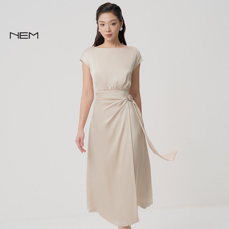 Đầm công sở NEM Fashion D42802 dáng A tay hến - Women, Dress