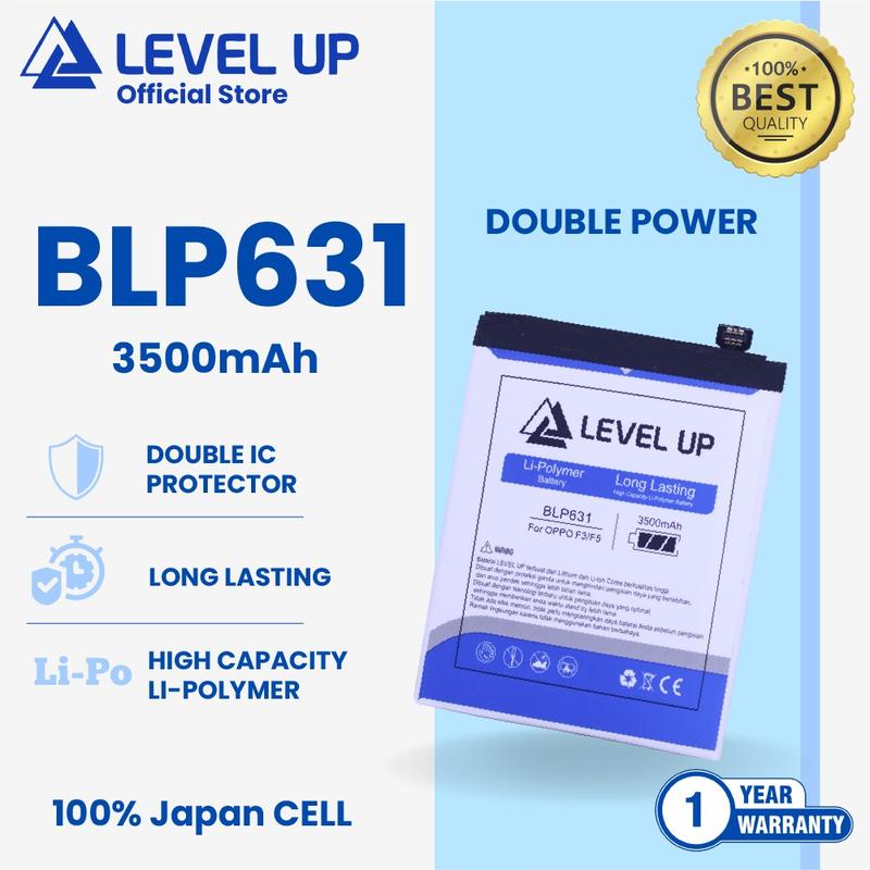 LEVEL UP Baterai BLP631 Kompatibel Untuk Oppo F3 / F5 / F5 Plus / A77 Double Power 1