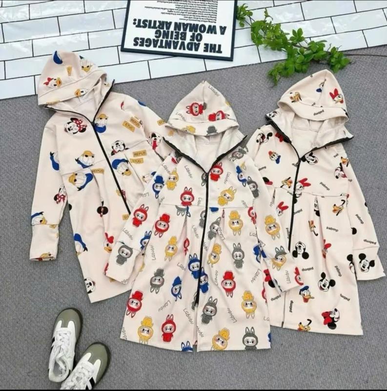 Áo Chống Nắng Dáng Choàng Chất UMi Phối Họa Tiết Cực Xinh Cho Bé Gái Bé Trai