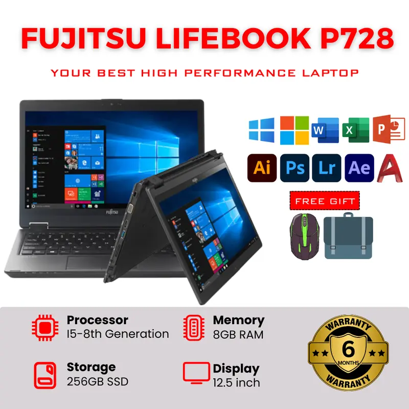 FUJITSU V727 TABLET / INTEL CORE M3 7Y30 / 8GB RAM DDR3 / 128GB