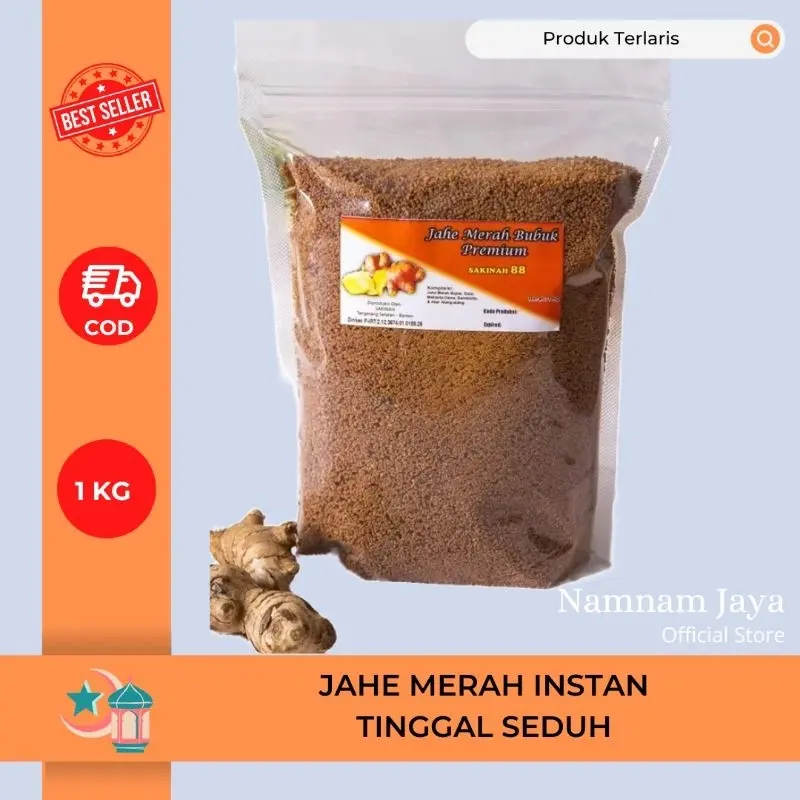 Jahe Merah Bubuk 1Kg / Jahe Merah Bubuk Instant / Bubuk Jahe Merah Drink 0