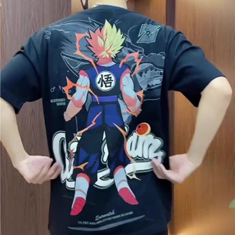Fashion Dragon Ball Anime Character T-shirt Short Sleeve Wukong Cartoon Trendy T-shirt Clothing Casual Cosplay 1