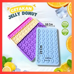 Cetakan Jelly Donat Mini Plastik Food Grade Permen Coklat Puding Jelly Jeli Biskuit Yupi Kue Kering Kecil Cake Gummy Mold