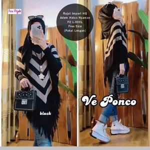 TR99 Atasan Wanita Kekinian Phonco Kniit V motif tangan gembung