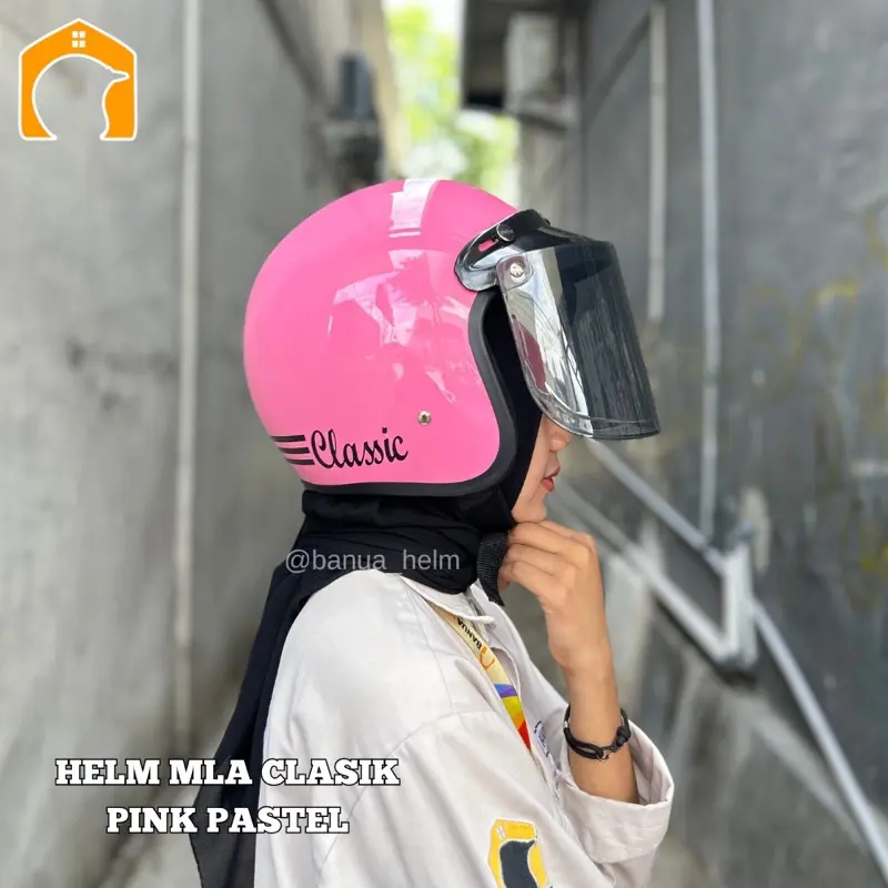 HELM BOGO CLASIK MLA MURAH SNI DEWASA classic Motorcycle wanita Helm Kaca Aksesoris 1