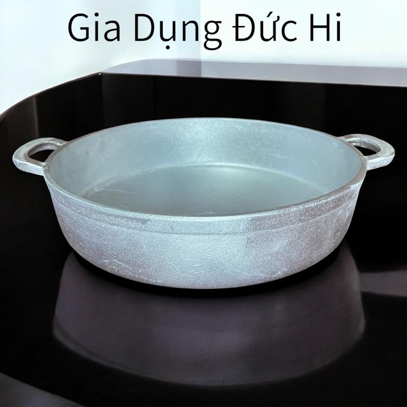  Chảo Gang Đáy Bằng Đúc Nguyên Khối  - Size 26cm 27cm 29cm 32.5cm Tặng Kèm Sạng - chảo gang Chảo Chống Dính 