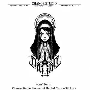 รอยสักชั่วคราว ดีไซน์เทพธิดา ติดทนนาน 15 วัน กันน้ำ ทนต่อการสึกหรอ สติ๊กเกอร์รอยสัก