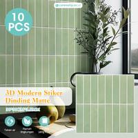 Gambar 10Pcs Matte Wallpaper Dinding 3D ​Motif Batu Bata / 30x30cm Sticker Dinding Dekorasi Kamar ​murah Perekat / Foam Timbul Stiker Dinding Pvc - Sage Green Matte 10PCS dari Commomy decor Kab. Tangerang 1 Tokopedia