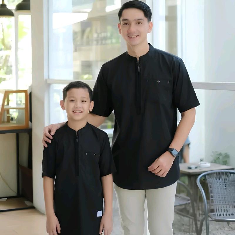 FAMA Koko Kurta Terbaru Cuople Ayah Dan Anak Lengan Pendek 3