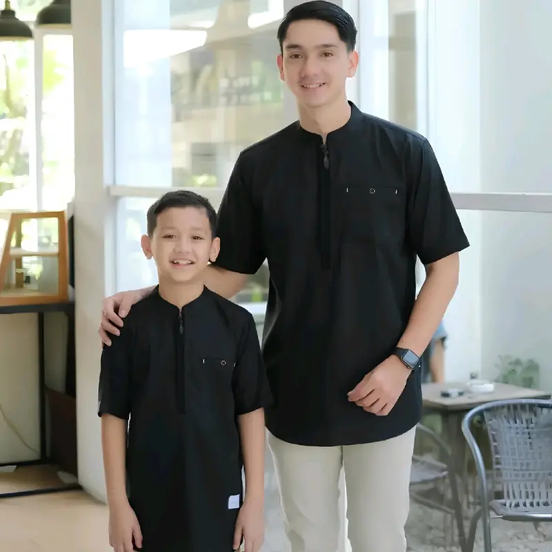 FAMA Koko Kurta Terbaru Cuople Ayah Dan Anak Lengan Pendek 3