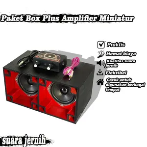 Box Speaker Miniatur Plnar 3 Inch Merah Siap pakai