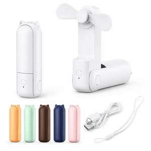 Quạt Mini Cầm Tay Gấp Gọn, Có Thể Sạc Lại, Hoạt Động Ít Ồn, Dùng Được Trên Bàn Hoặc Mang Theo, Phù Hợp Văn Phòng, Ký Túc Xá, Du Lịch, Đi Làm, Học Tập Và Làm Quà Mùa Hè