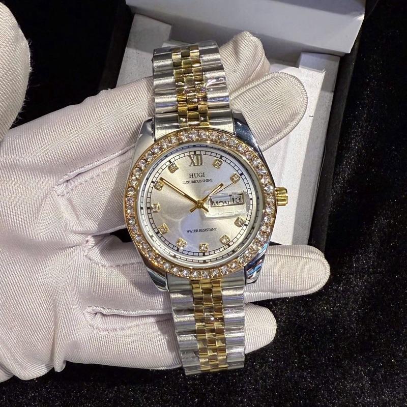 Hugi Nam Đồng Hồ Nam Hugi 509 Đính Đá Cao Cấp size 40mm Thời Trang Sang Trọng Đồng Hồ Phụ Kiện Đẹp Bảo hành 12 tháng.