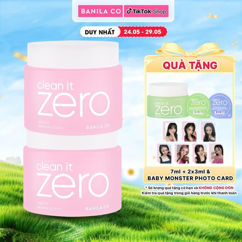[180ml renewal] Combo 2 Sáp Tẩy Trang Banila Co Clean It Zero Cleansing Balm O​r​i​g​i​n​a​l 180ml - Dành Cho Mọi Loại Da 0