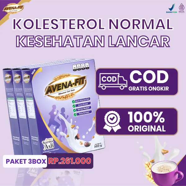 Avenafit - 3 Box Sereal Oatmeal Susu Kurma | BPOM & Halal MUI [ BISA COD ]