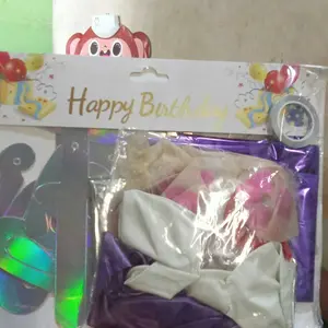 [PAKET] Dekorasi Ulang Tahun Anak CHAIN SIMPLE STAR LATIN Hiasan Birthday Backdrop