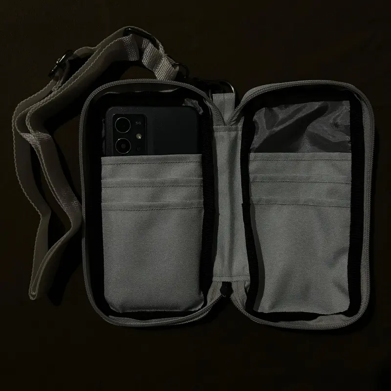 Tas Slempang Cordura Poot It Polos Terbaru - Nylon Cordura & Japan Satin - Hitam, Selempang 3
