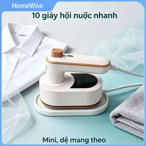 Bàn ủi hơi nước cầm tay xách tay, thiết kế gọn nhẹ, 10 giây hơi nước nhanh