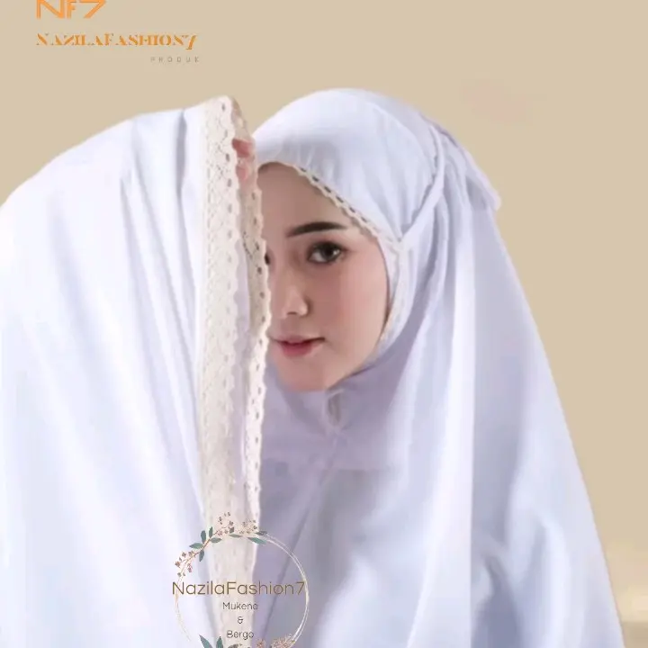 Mukena Dewasa Cantik Renda 2 In 1 Traveling Mini Poch Katun Premium  Lembut