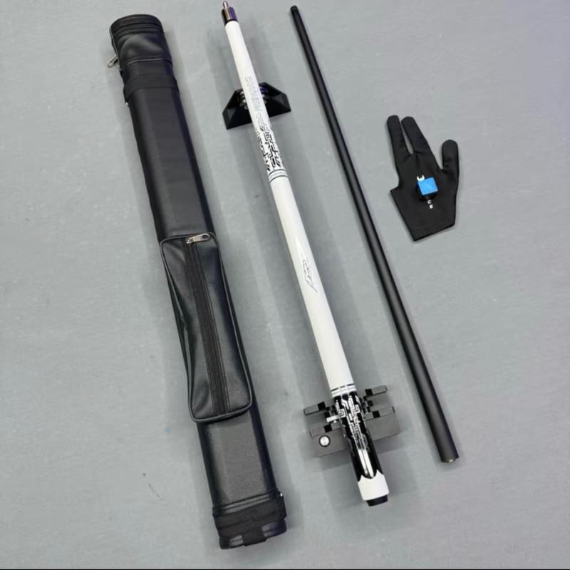 Cơ bida Preoai trắng carbon lỗ pool( tặng bao da và phụ kiện)  Gậy Bida Sport ngọn đã lên tẩy kính trợ lực