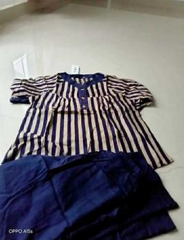 Product Review of SETELAN SALUR LD 110 120 130CM XL XXL SETELAN KATUN RAYON TWILL 116554 - SET MOTIF SALUR WANITA jumbo soft peach murah Baju Celana Kancing from i**h 0