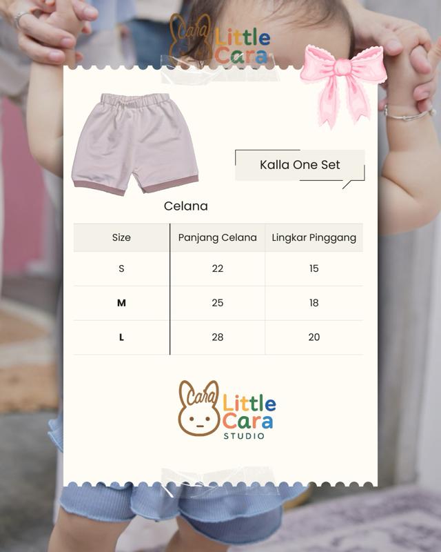 Little Cara Studio - Kalla Set | Setelan Anak Perempuan Setelan Anak Laki Laki Viral Terbaru Setelan Pastel