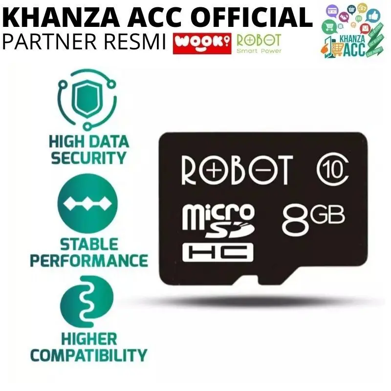Robot Kartu Memori HP Micro SD 8GB Class 10 Memory Card Original Bergaransi Resmi 4
